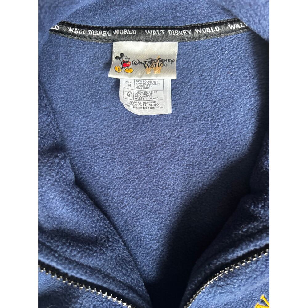 Walt Disney World Fleece 1/4 zip. Navy blue with embroidered logo. Men’s sz M - Picture 5 of 6